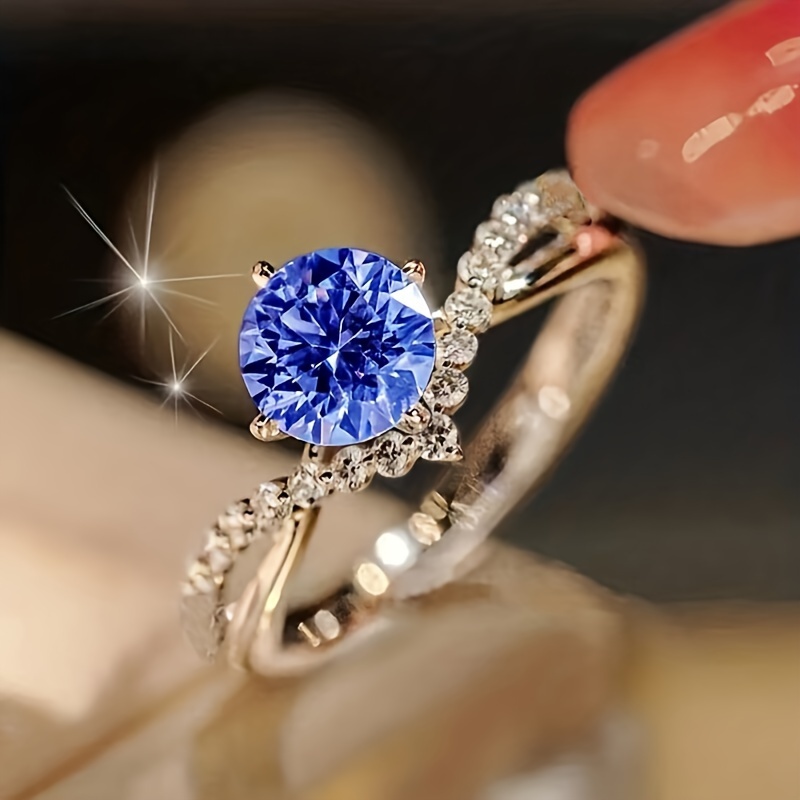 Crown Promise Ring with Sparkling Zirconia - Engagement & Wedding Ring